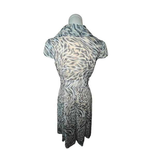 Dalia Dress Women Small Leopard Polyester V Neck Ruffle Wrap Pull On Cap Sleeve‎ - Picture 7 of 16